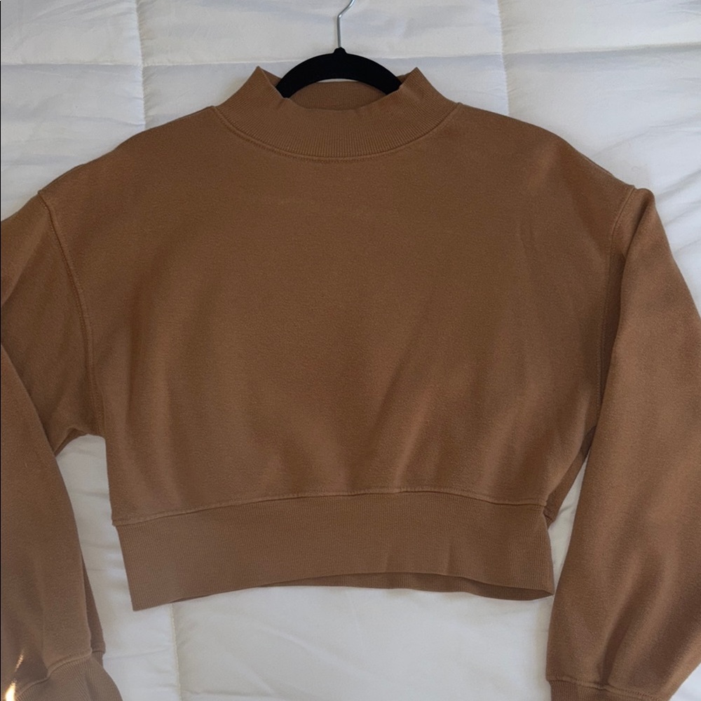 Brown Cropped Sweatshirt